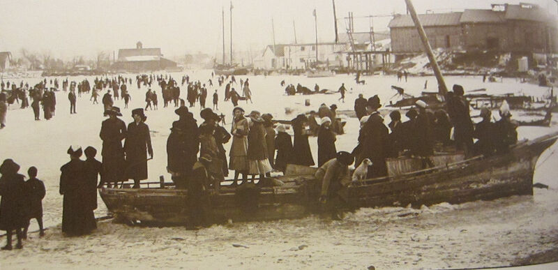 Ice Skating on Cambridge Creek Winter 1905